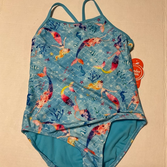 NWT Wonder Nation Mermaid Bathing Suit One piece Size M - Picture 2 of 6
